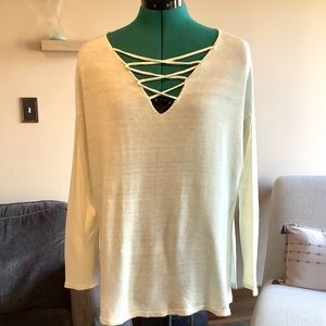 Altar’d State Super Soft Crisscross Lightweight Sweater Sz Small